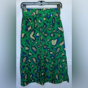 Anthropologie Green Pencil Midi Skirt
